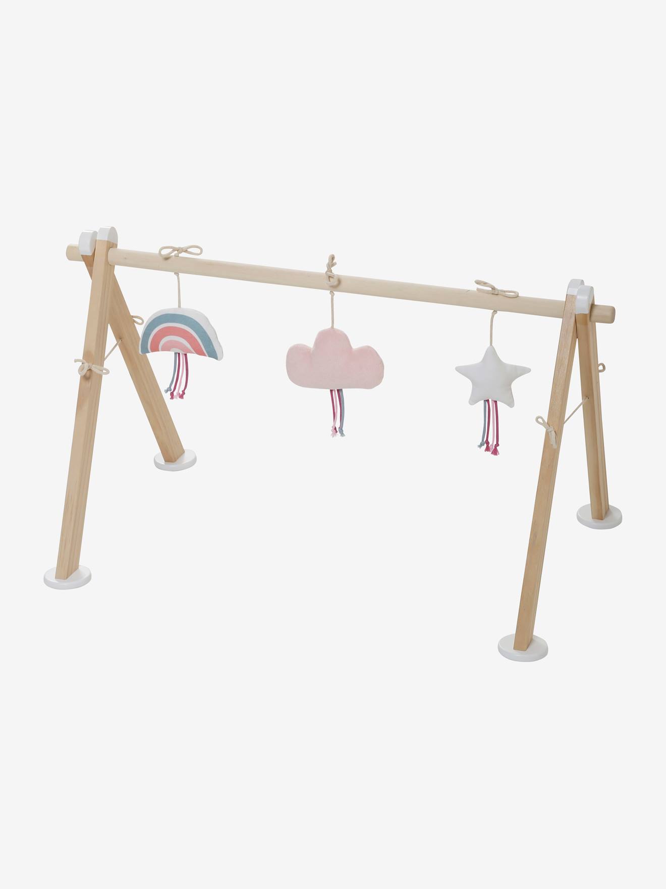 Vertbaudet Baby Spielbogen WOLKE UND STERNE, Holz FSC - rosa