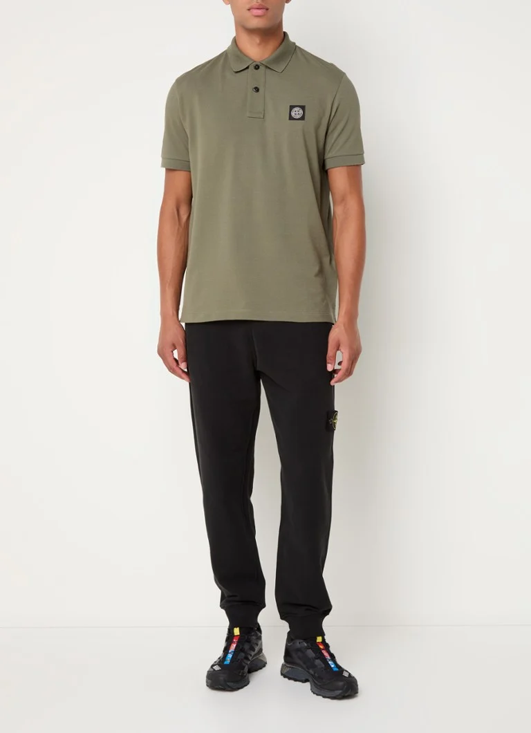 Πόλο μπλουζάκι Stone Island 2SC17 με λογότυπο, βαμβακερό, πικέ