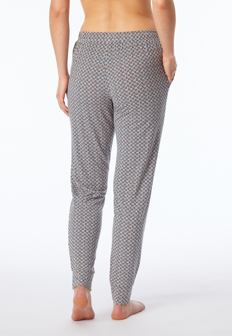 Hose lang Bündchen multicolor floral gemustert - Mix+Relax