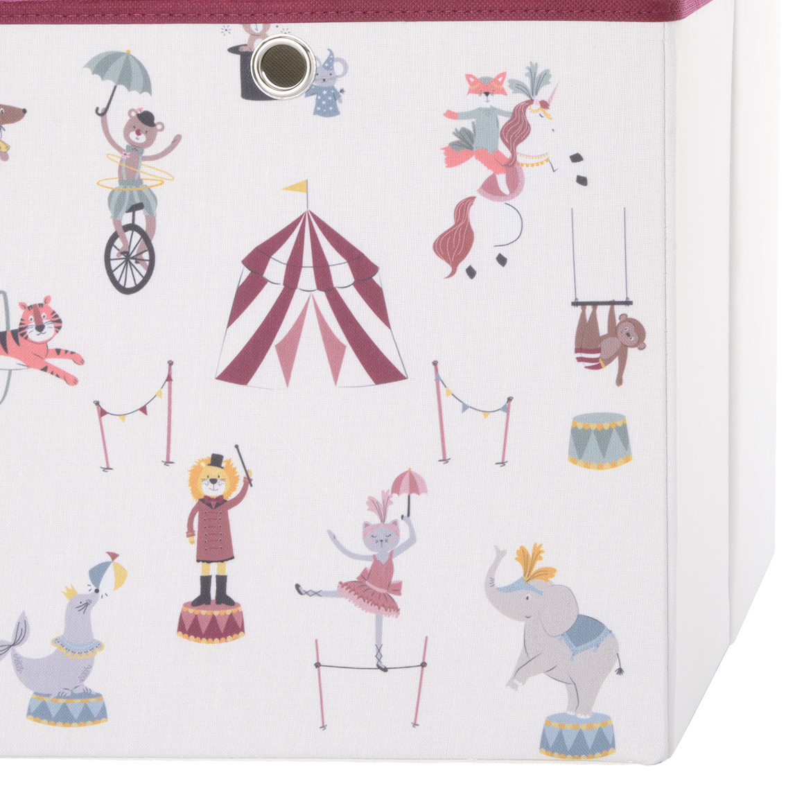 Große Aufbewahrungsbox mit Zirkus-Motiv