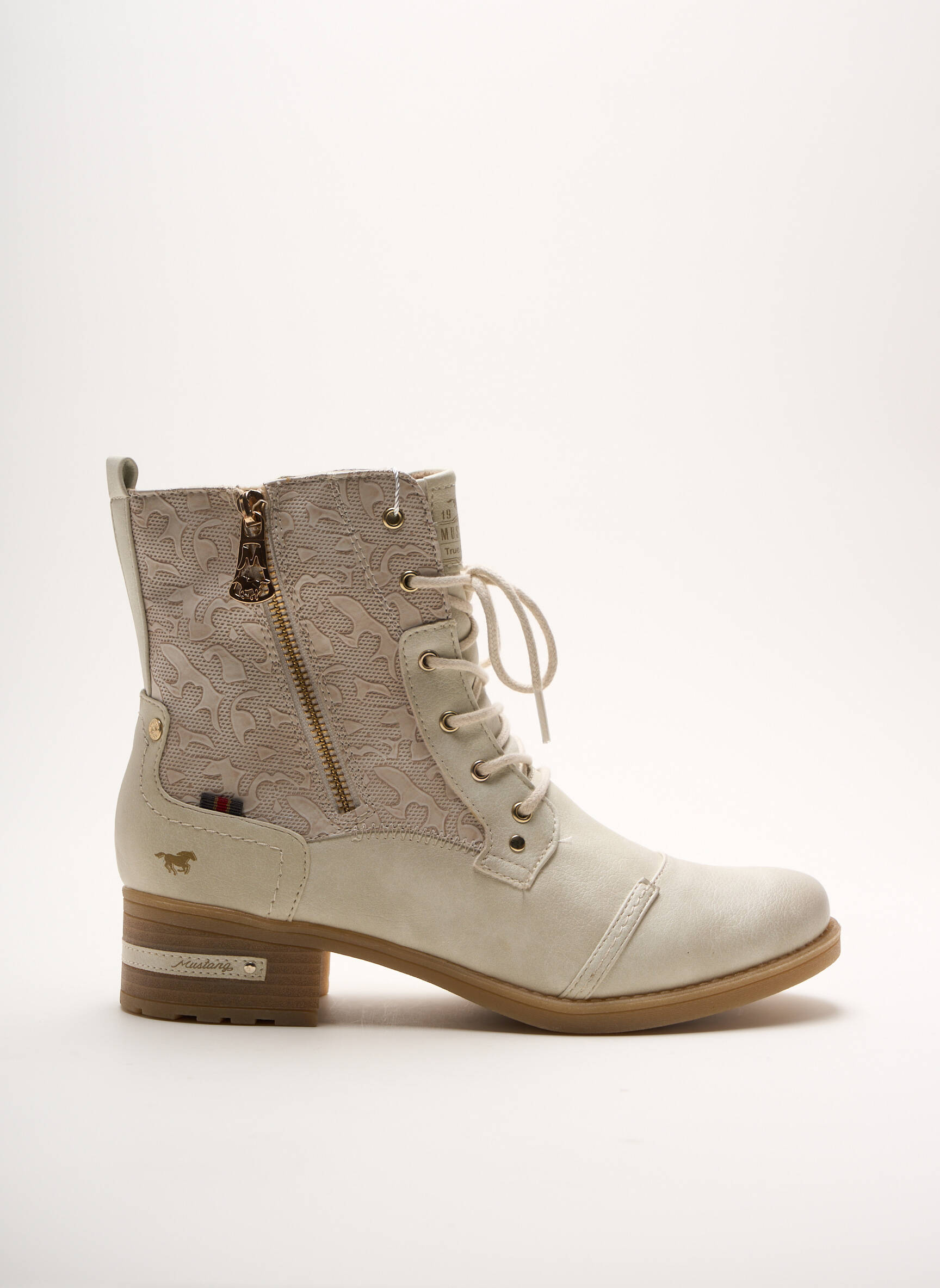 Mustang Bottines Femme couleur beige