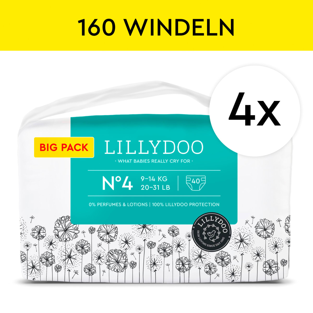 Windeln Gr. 4 (9-14 kg), Monatsbox, 160 St
