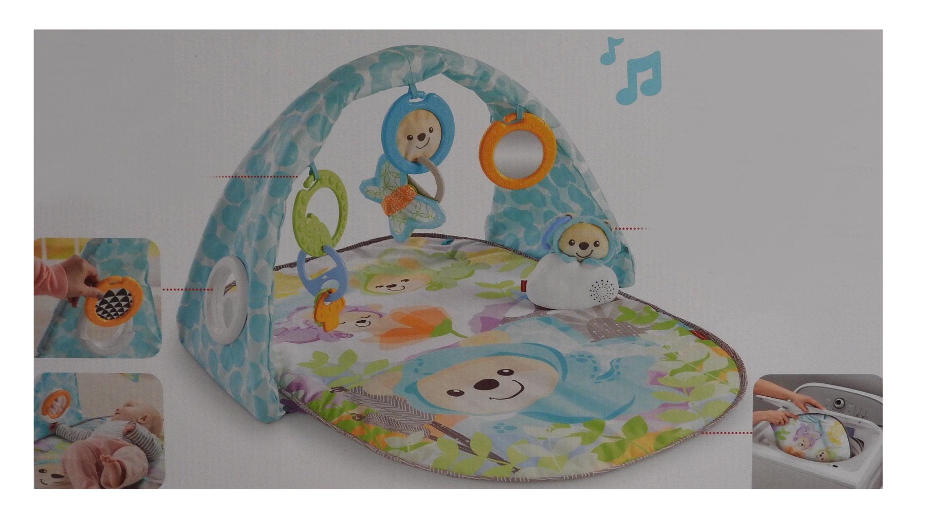 Krabbeldecke, Fisher-Price®, Fisher-Price Baby Krabbeldecke Spielbogen Erlebnisdecke Spieldecke Mobile