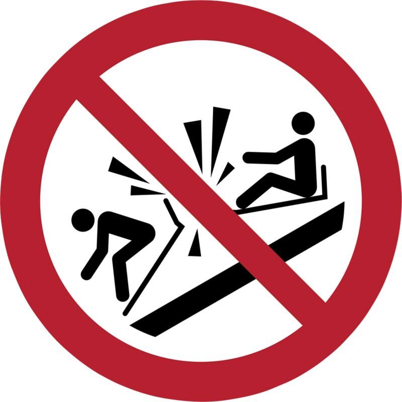 Djois Warnschild Andere Schlitten rammen verboten Klebstoff, einschraubbar PP (Polypropylen) 10 (B) x 0,14 (H) cm 3 Stück