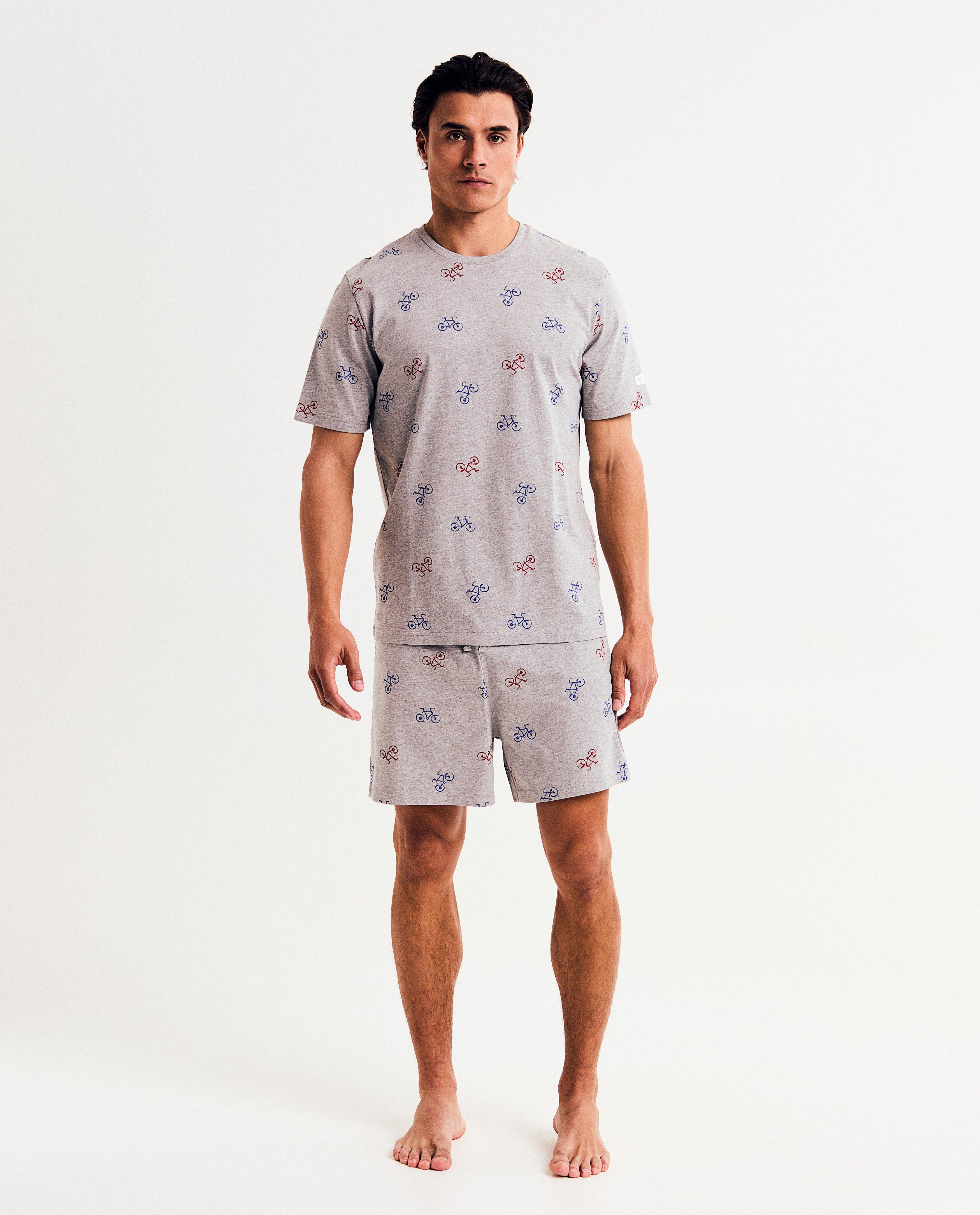 Pijamale Baptiste cu imprimeu de bicicletă de curse, unisex, XS-XXXL gri