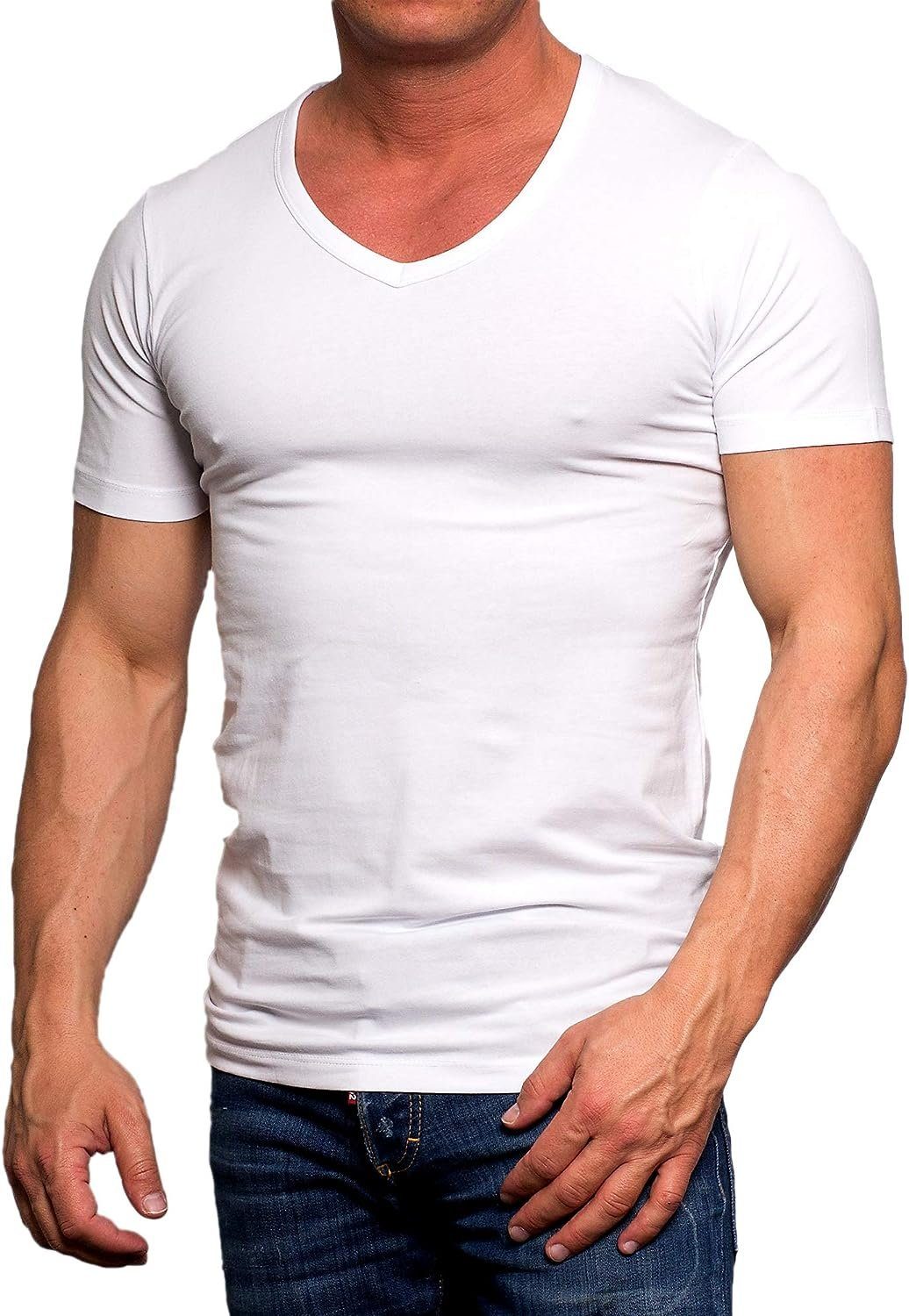 Jack & Jones T-Shirt (Spar Set, 4er-Pack) Basic Shirts, mit V-Ausschnitt