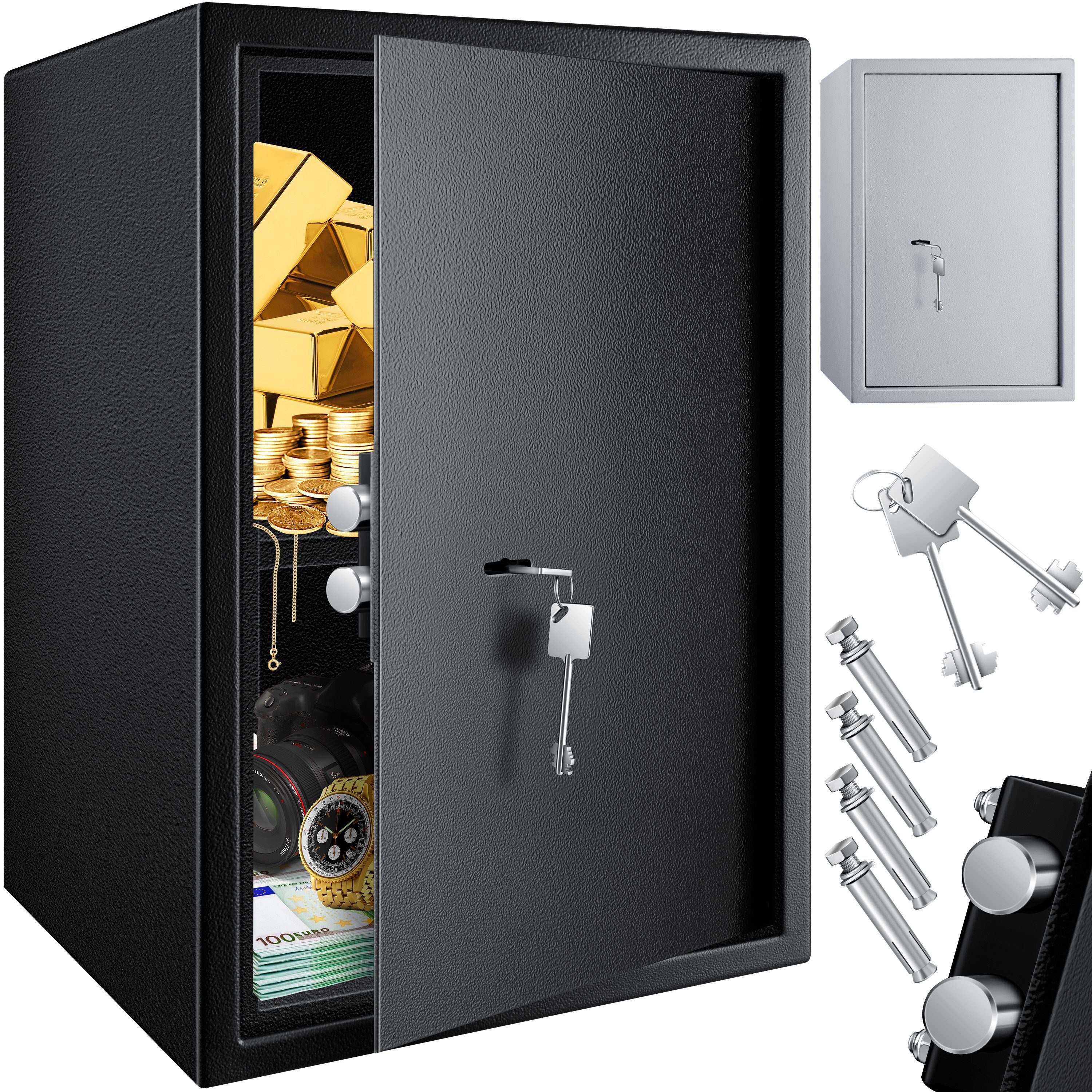 KESSER Tresor, Möbeltresor mit Doppelbartschloss, Safe Tresor Geldschrank
