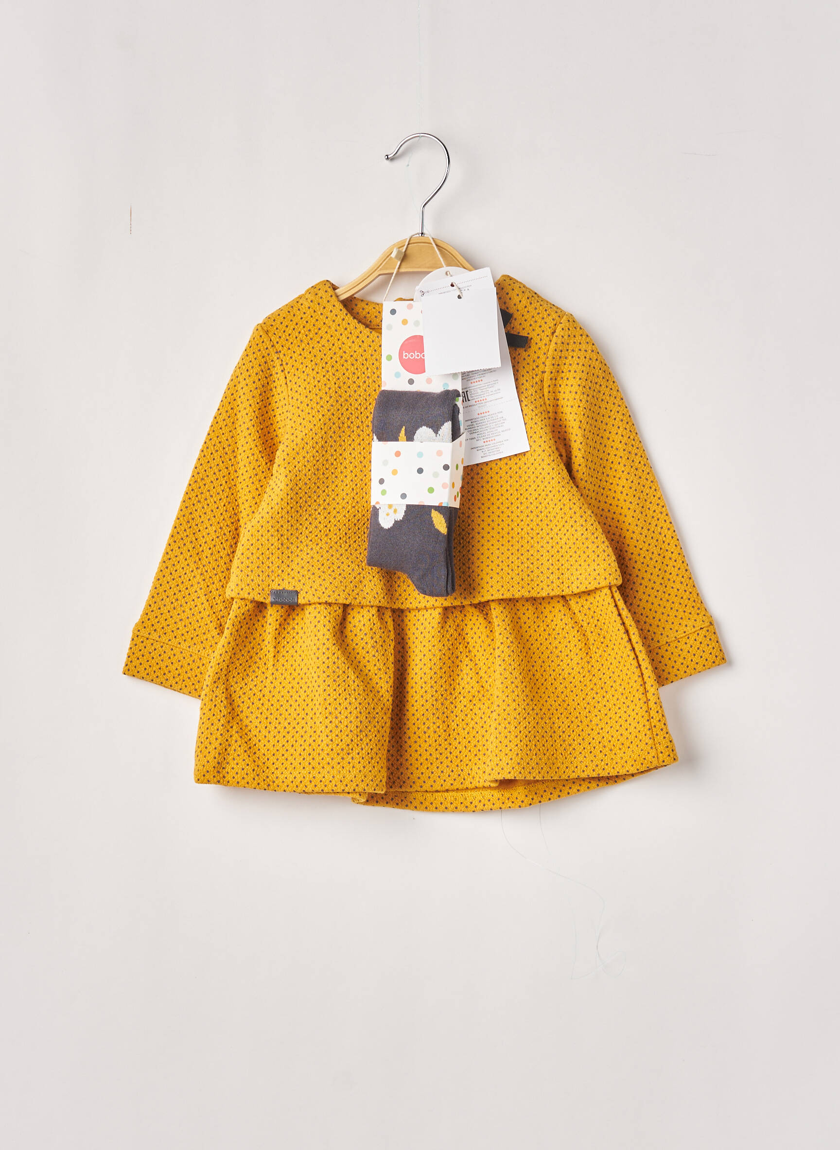Boboli Robes Mi Longues Fille couleur jaune
