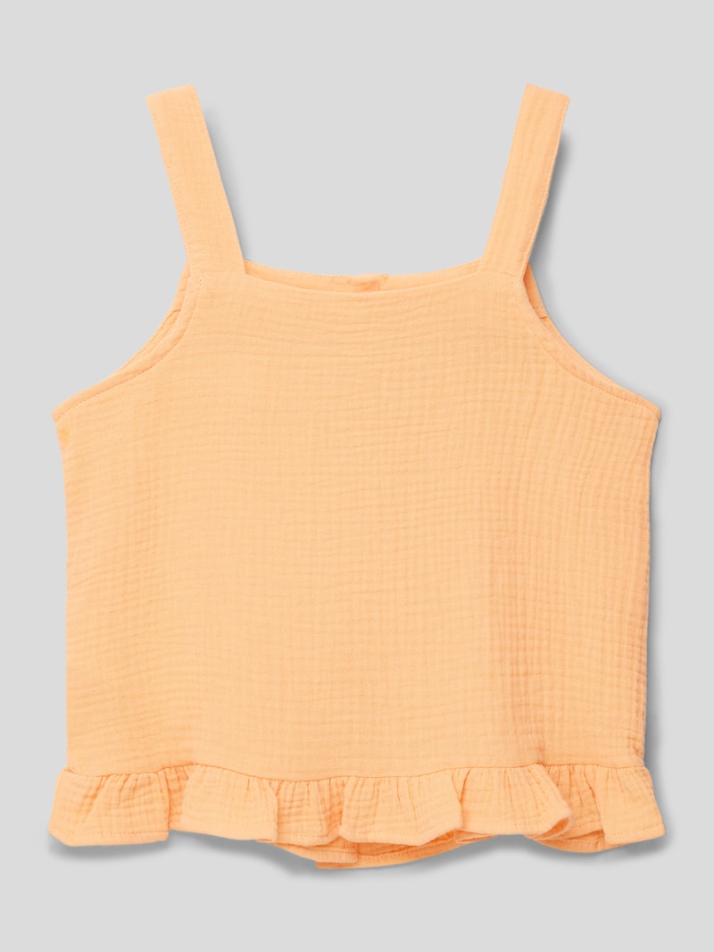 Top mit Muschelsaum Modell 'KOGTHYRA' in orange