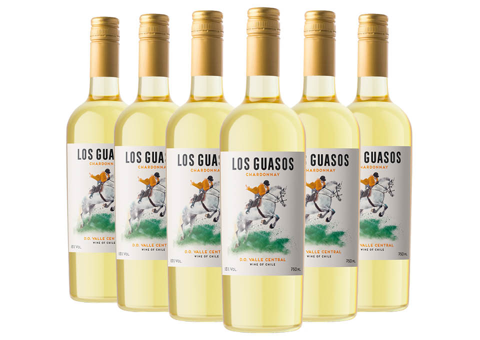 Valle Central DO Chardonnay 2022 Los Guasos 6 bouteilles de 0,75 ℓ