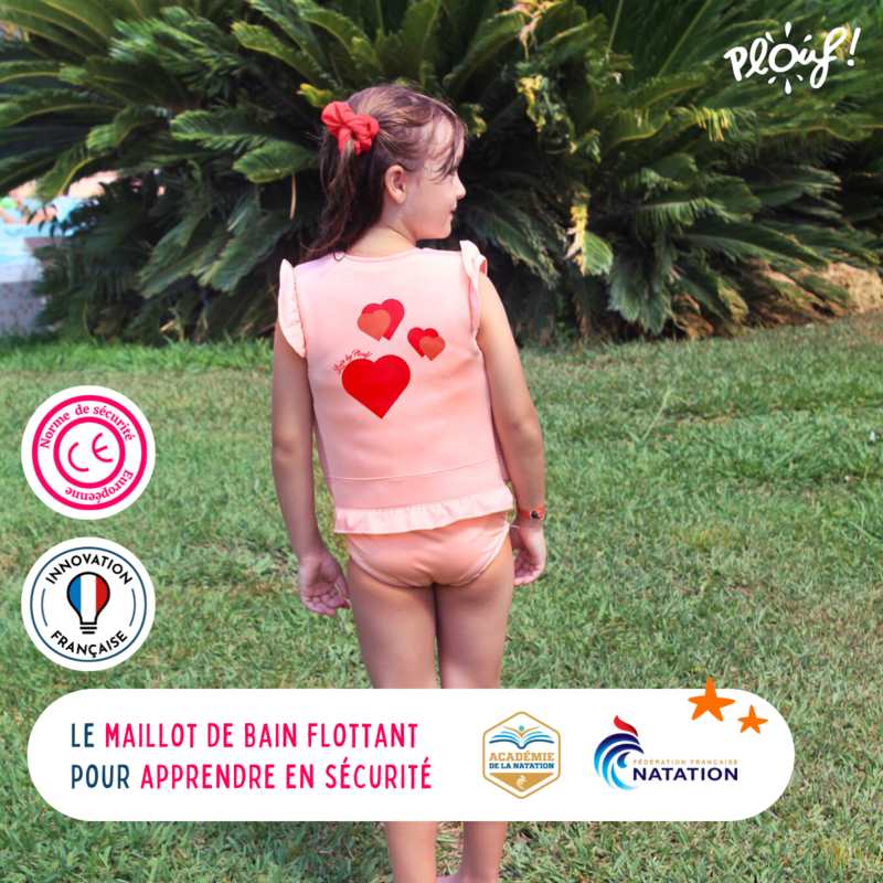 Maillot de bain flottant : Valentine Rose poudré