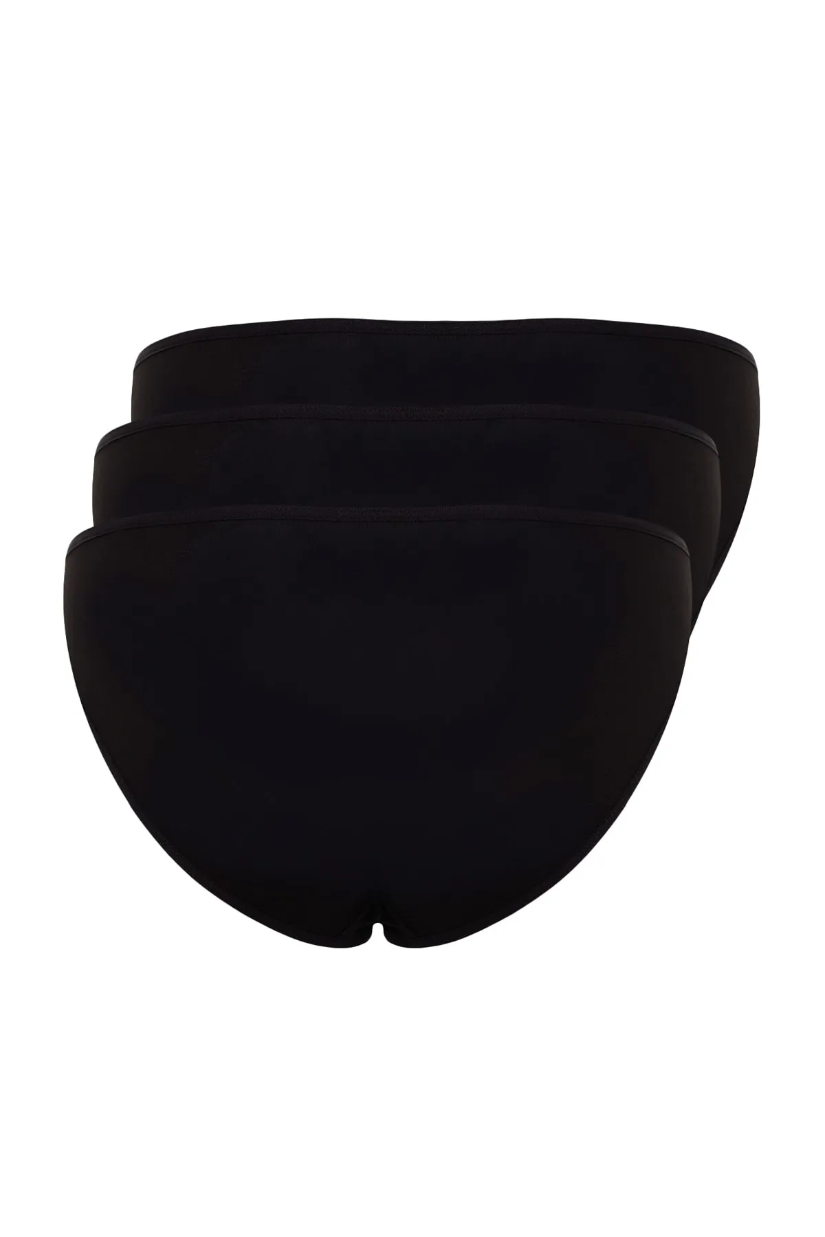 Trendyol Collection  Schwarze klassische Strickhöschen aus Baumwolle im 3er-Pack THMAW24KU00007
