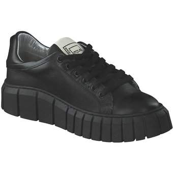 Mjus Basement Plateau Sneaker in schwarz