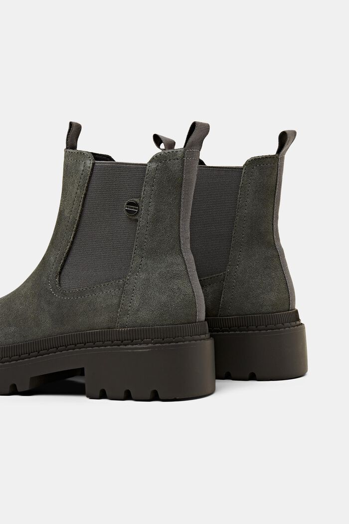 Boots aus echtem Veloursleder