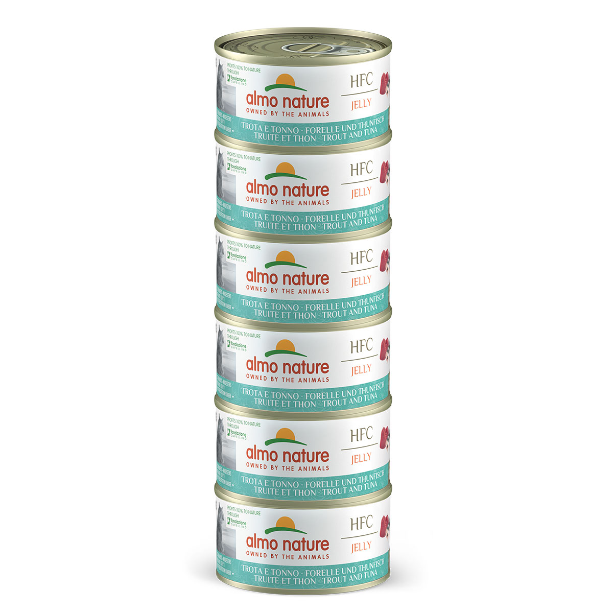 Almo Nature HFC Jelly Forelle und Thunfisch 6x70g bei ZooRoyal