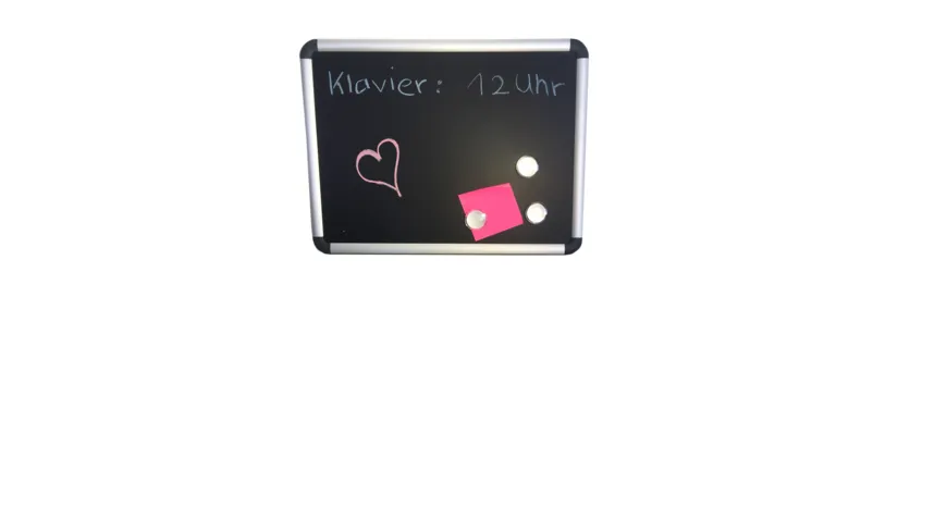 Board für Magnete oder Kreide mit Alurahmen 40 x 30 cm