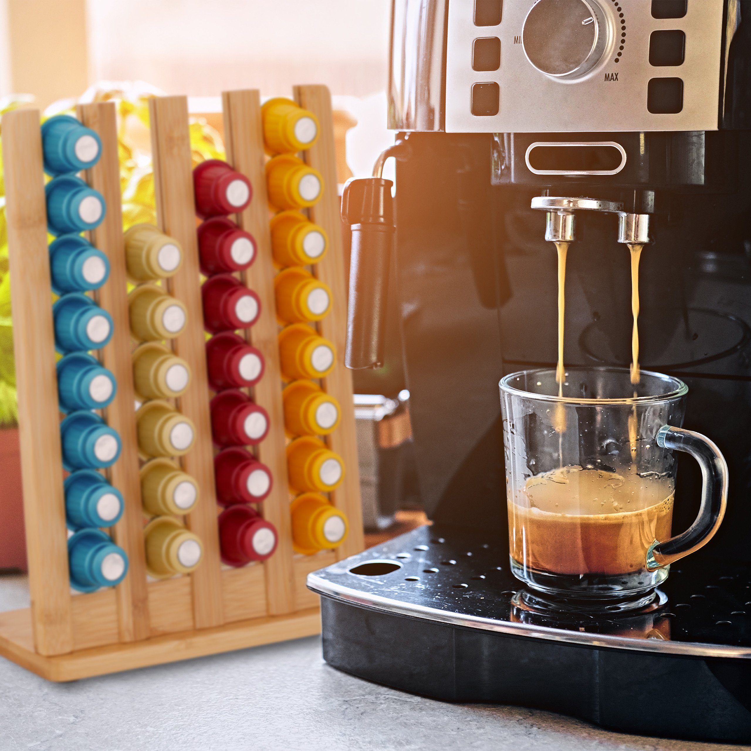 relaxdays Kapselhalter Nespresso Kapselhalter für 32 Kapseln