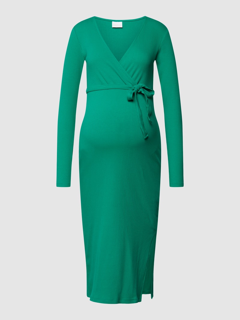 Umstands-Midikleid in Wickel-Optik Modell 'MLROSINA' in grün