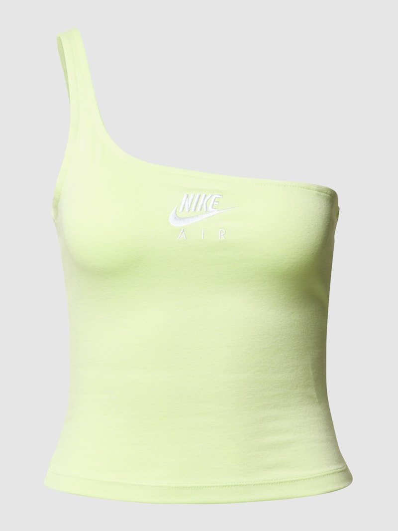 Crop Top im One-Shoulder-Design in hellgelb