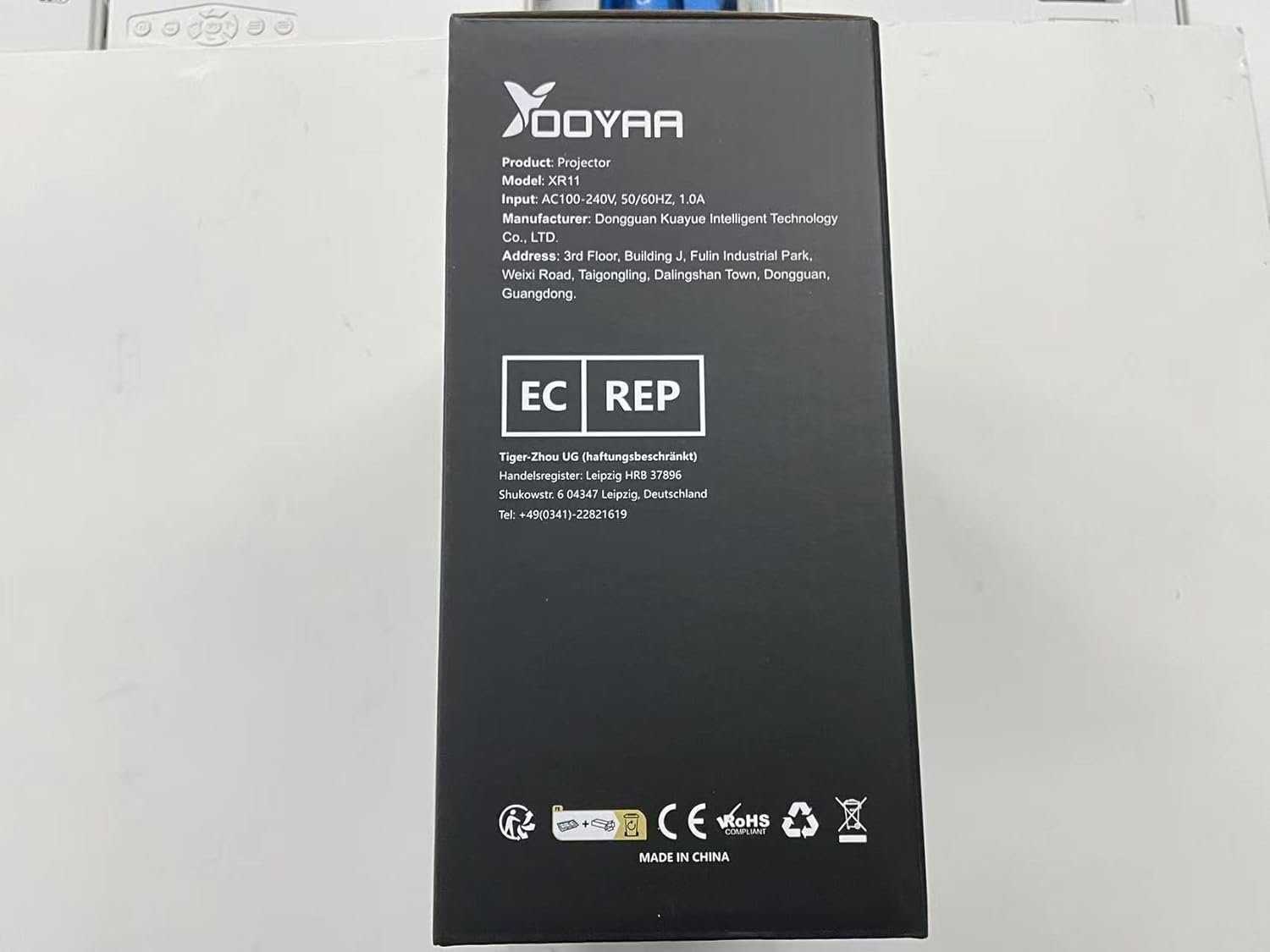 YOOYAA Native 1080P Unterstützt 5G WiFi Bluetooth Portabler Projektor (8500 lm, 8000:1, 1920 x 1080 px, Maximal 200