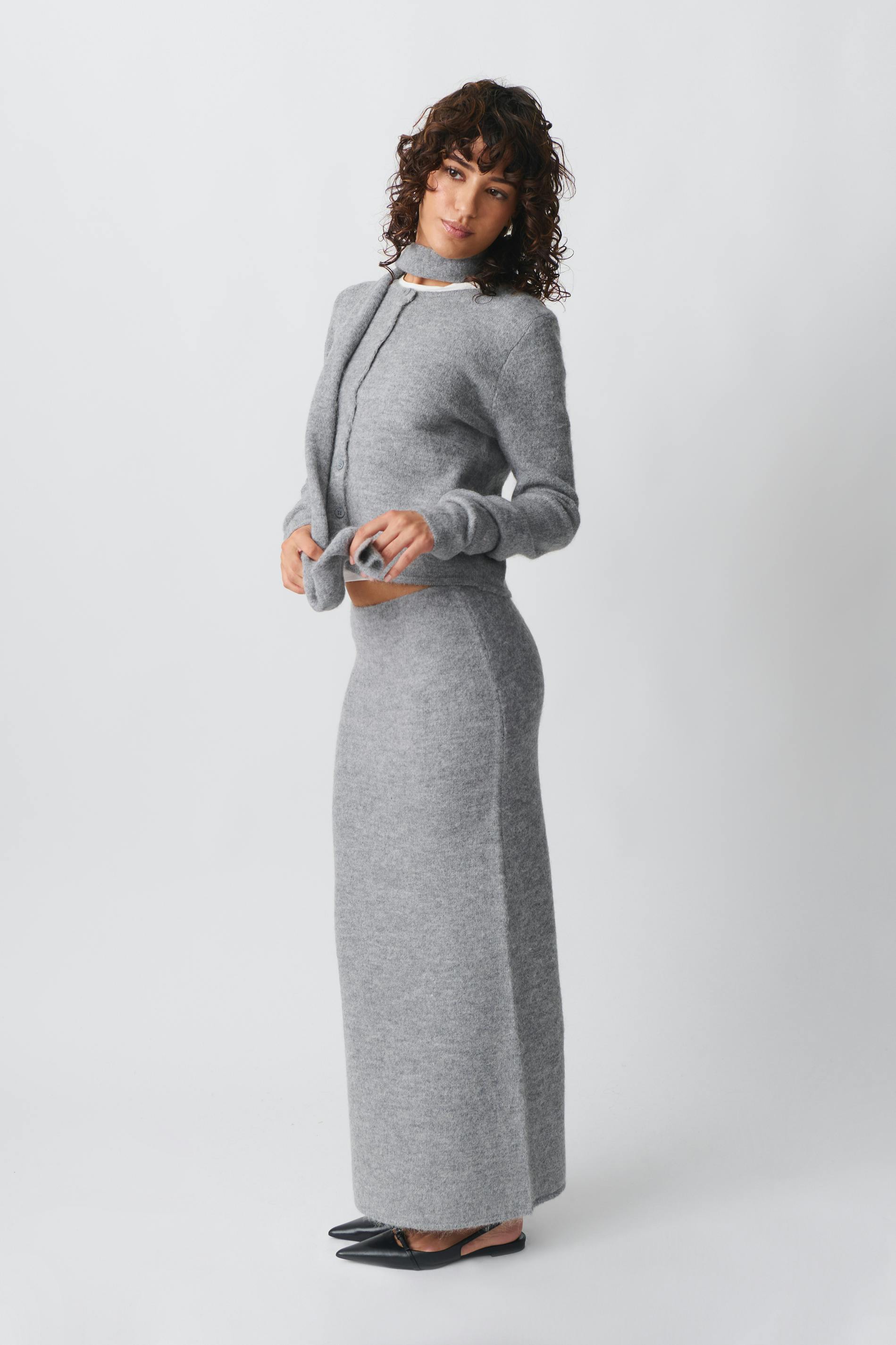 Knitted maxi skirt
