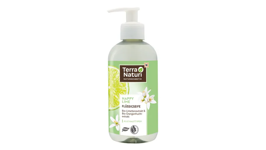 Terra Naturi HAPPY LIME Flüssigseife Bio-Limettenextrakt & Bio-Orangenfruchtextrakt 300 ml