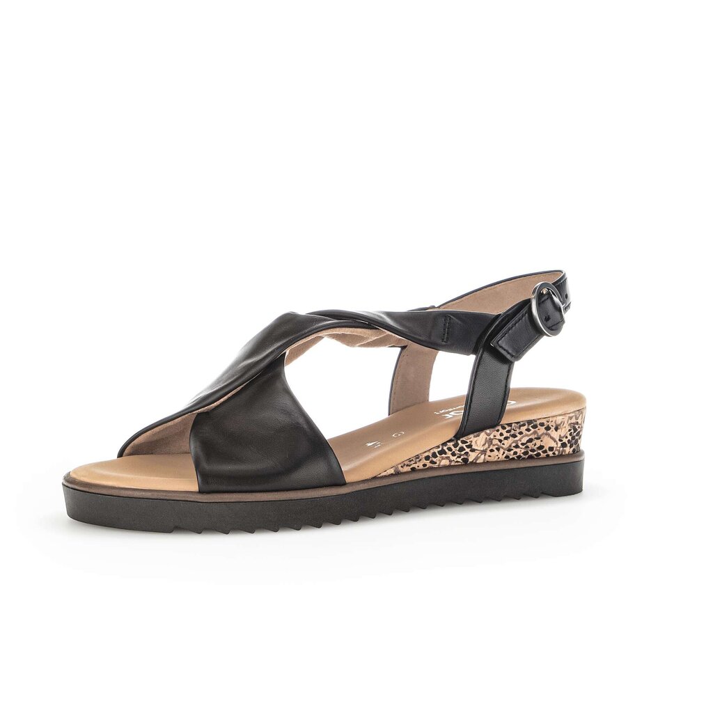 Gabor comfort Keilsandalette schwarz