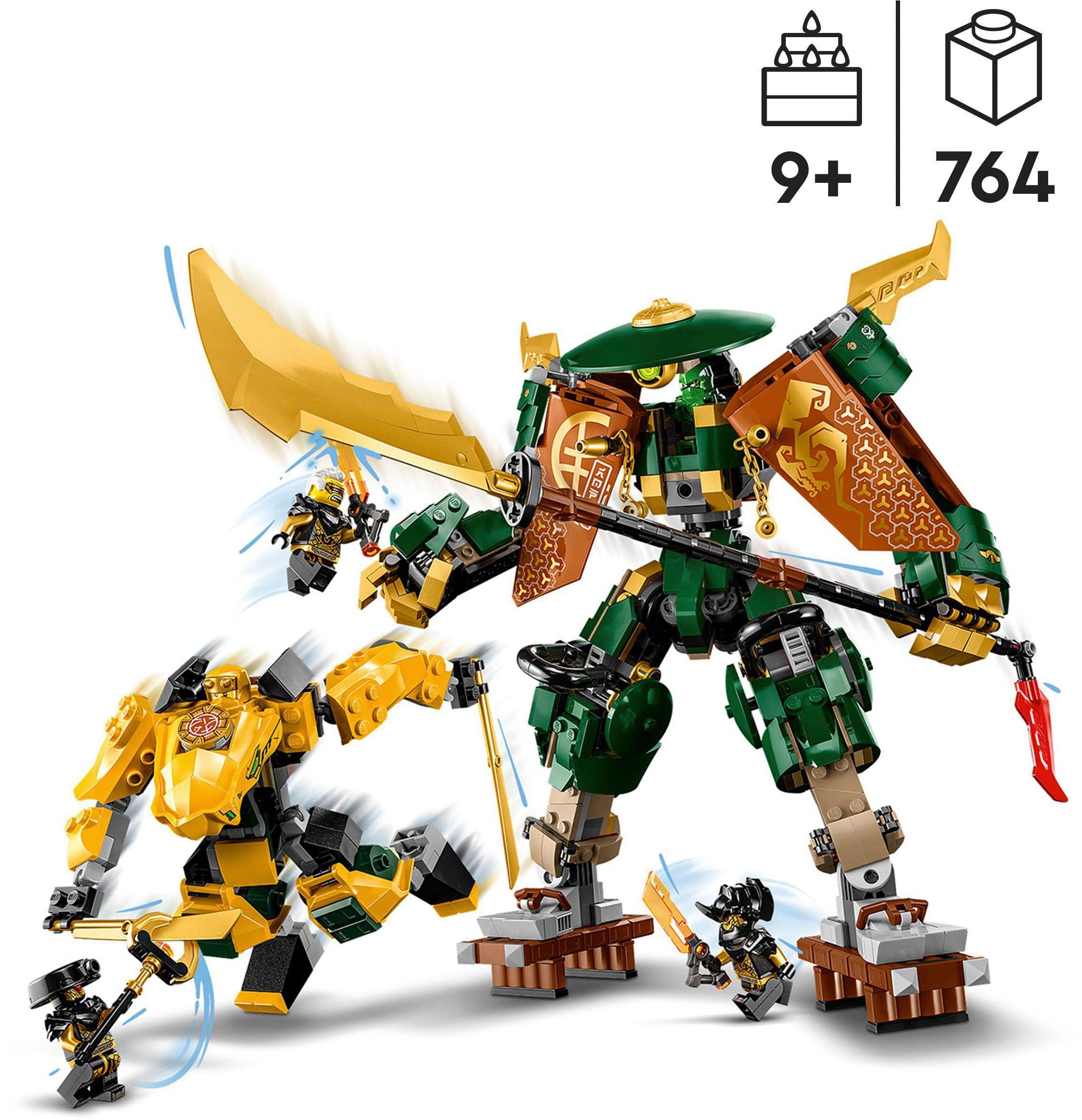 LEGO® Konstruktionsspielsteine Lloyds und Arins Training-Mechs (71794), LEGO® NINJAGO, (764 St), Made in Europe