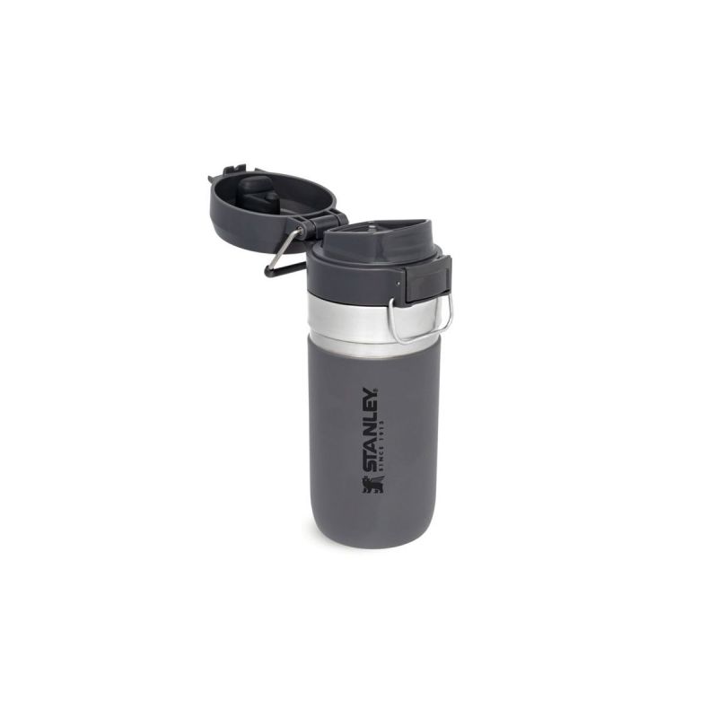Stanley Thermoflasche, Go Quick Flip Wasserflasche 16oz \/ 470ml Charcoal