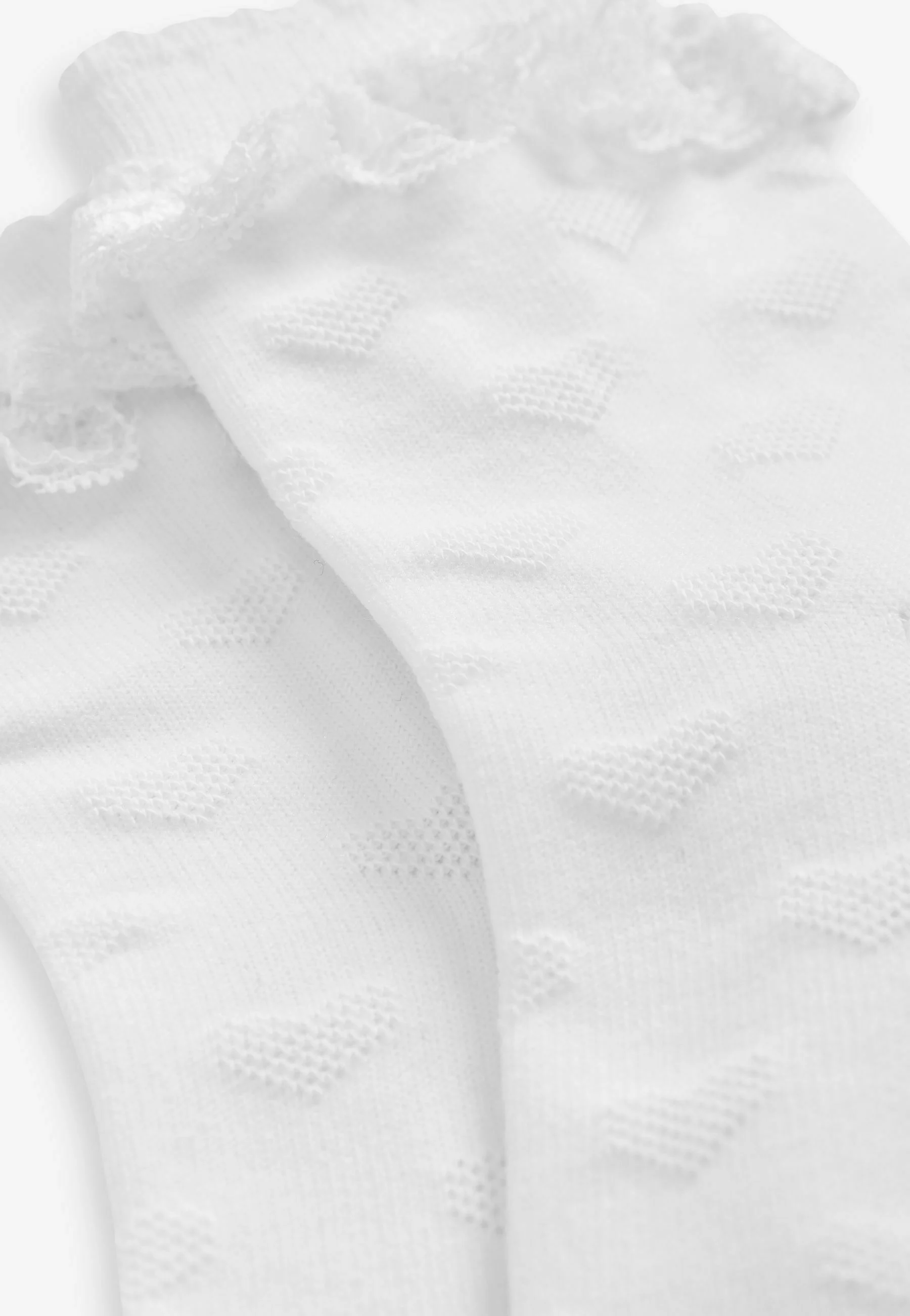 Pack de 2 calcetines tobilleros con volantes y corazón de algodón - Calcetines