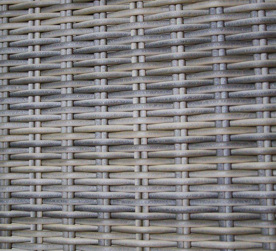 KMH Gartenstuhl 2er Set Polyrattan Sessel *KUBO* natur/braun