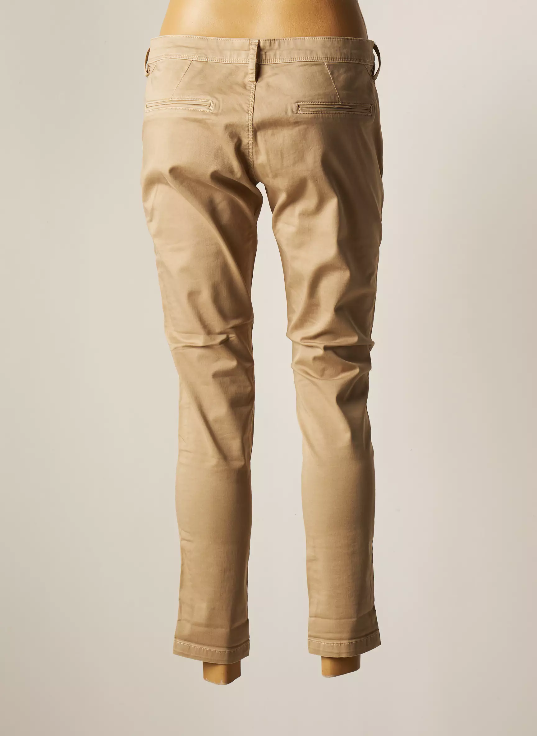 Teddy Smith Pantalons Chino Femme couleur beige