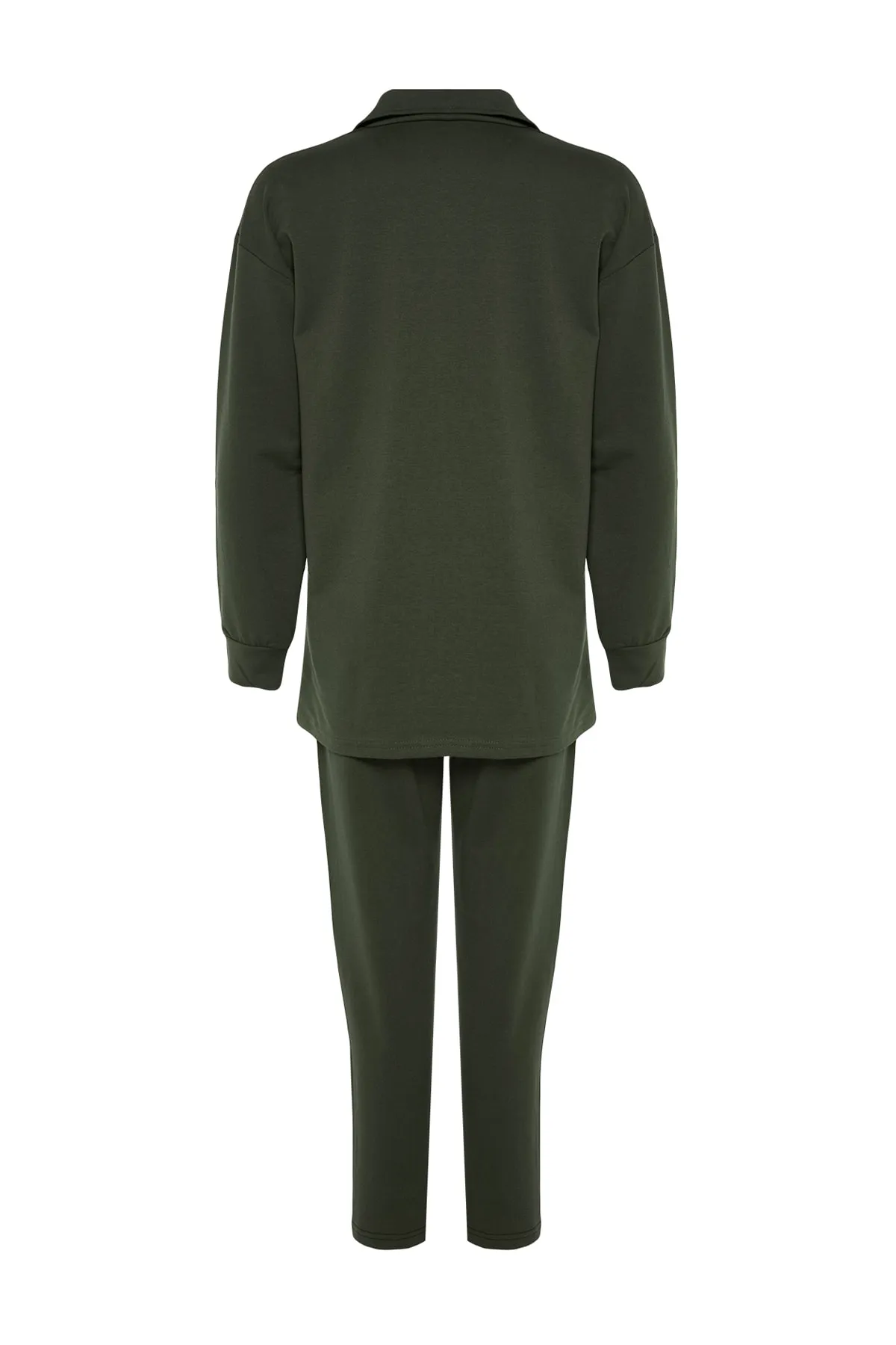 Trendyol Modest  Grünes Strick-Trainingsanzug-Set mit Taschendetails TCTAW23EN00032