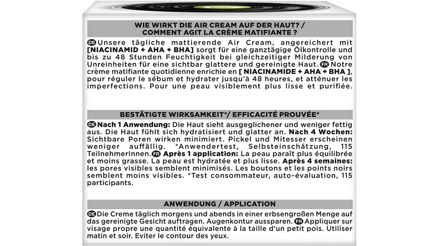 Garnier Hautklar AHA+BHA Air Cream 50 ml