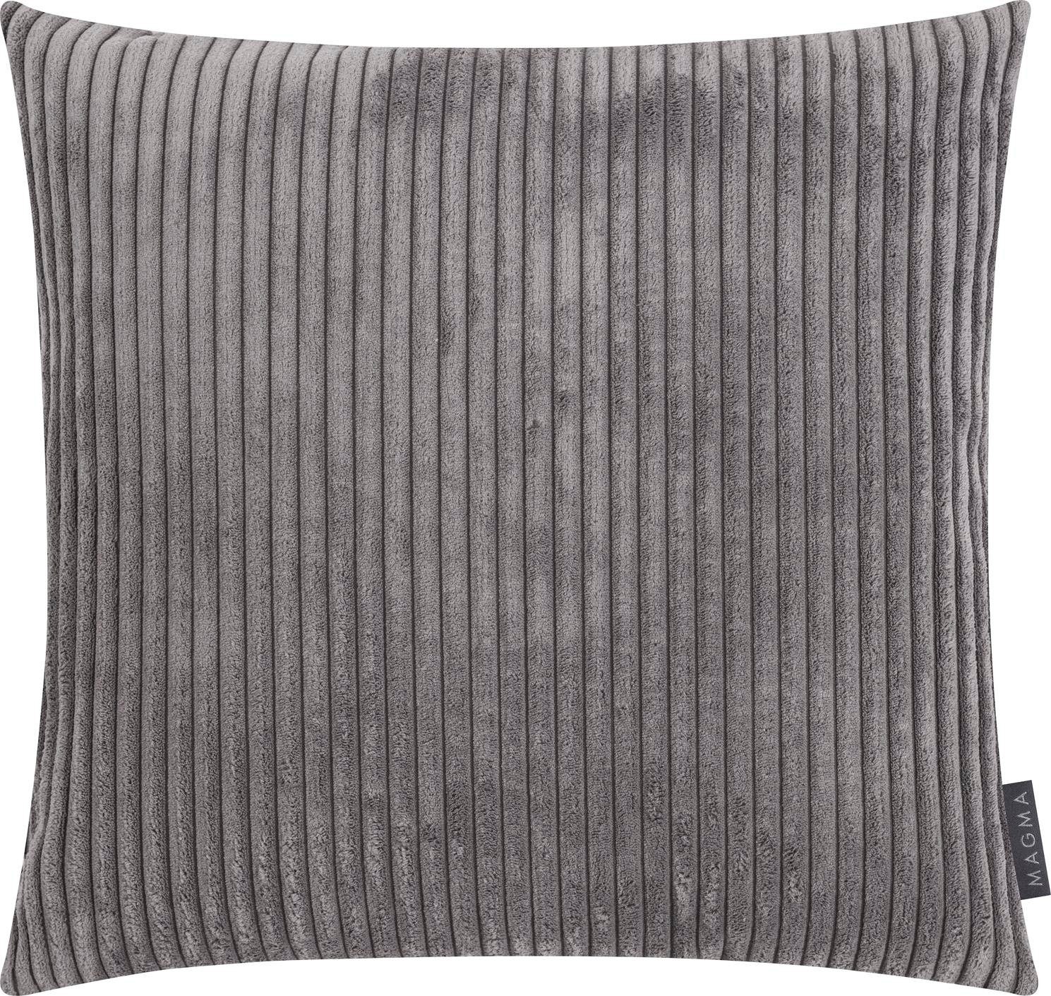 Kissenhülle Shara ca. 45 x 45 cm samtig weich kuschelig Cord Look, Magma Heimtex (1 Stück), Breiter Cord Look bei diesem Kissenbezug mit Reißverschluss