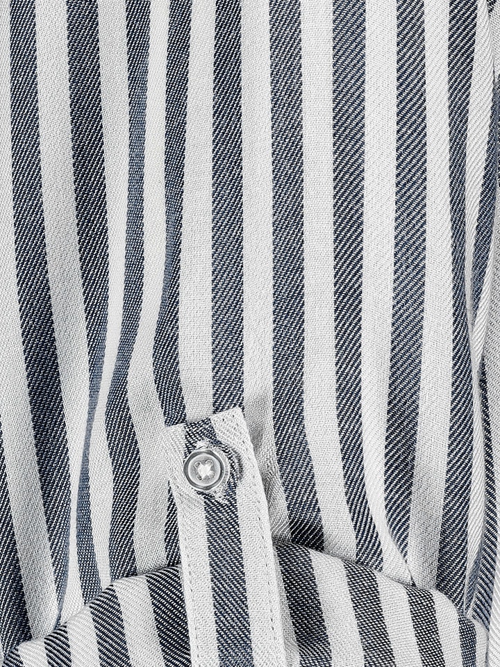 Fresh Made Bluse in Dunkelblau/ Weiß günstig kaufen