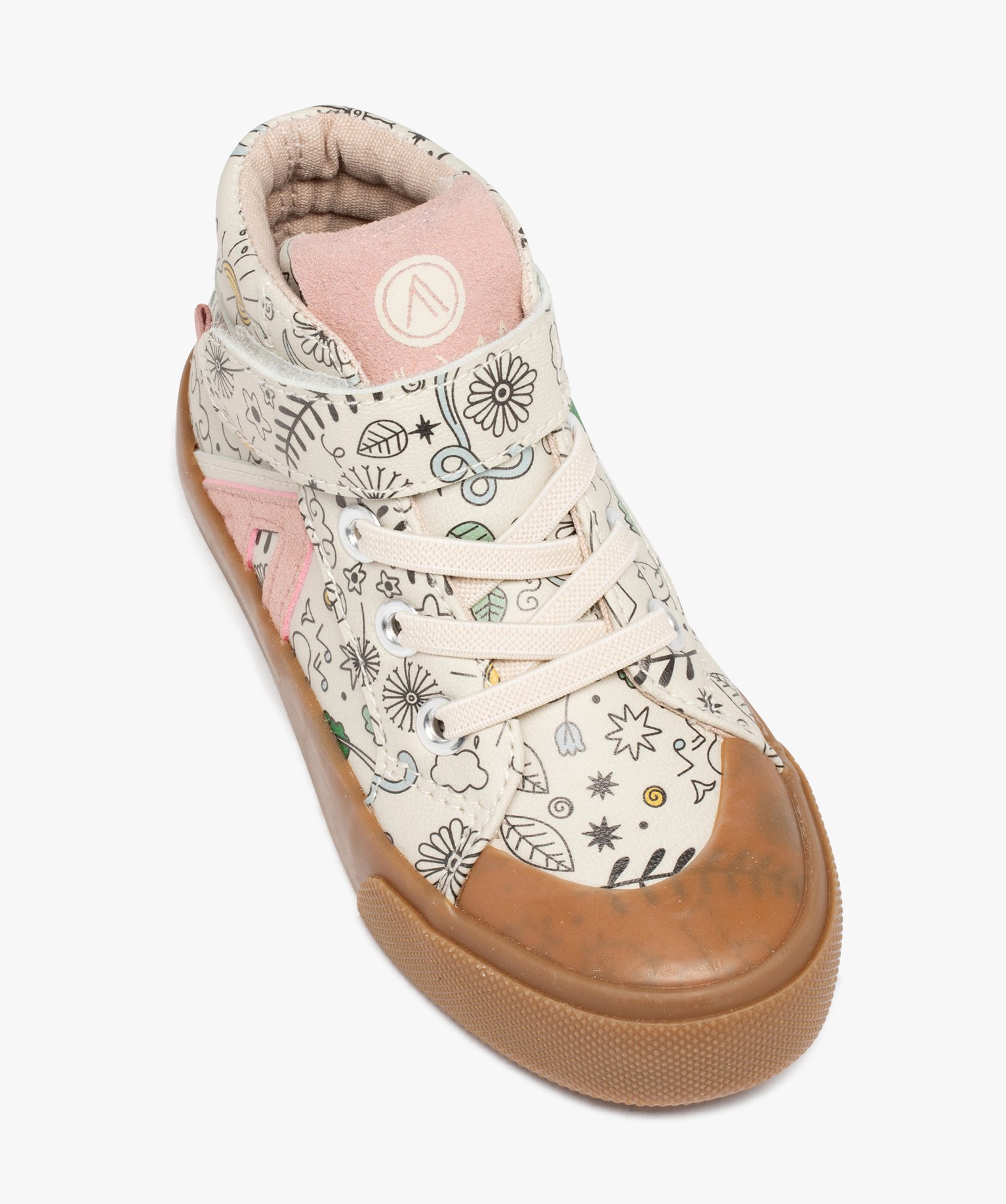 Baskets bébé fille mid-cut à motifs - Alma Planète multicolore | GEMO
