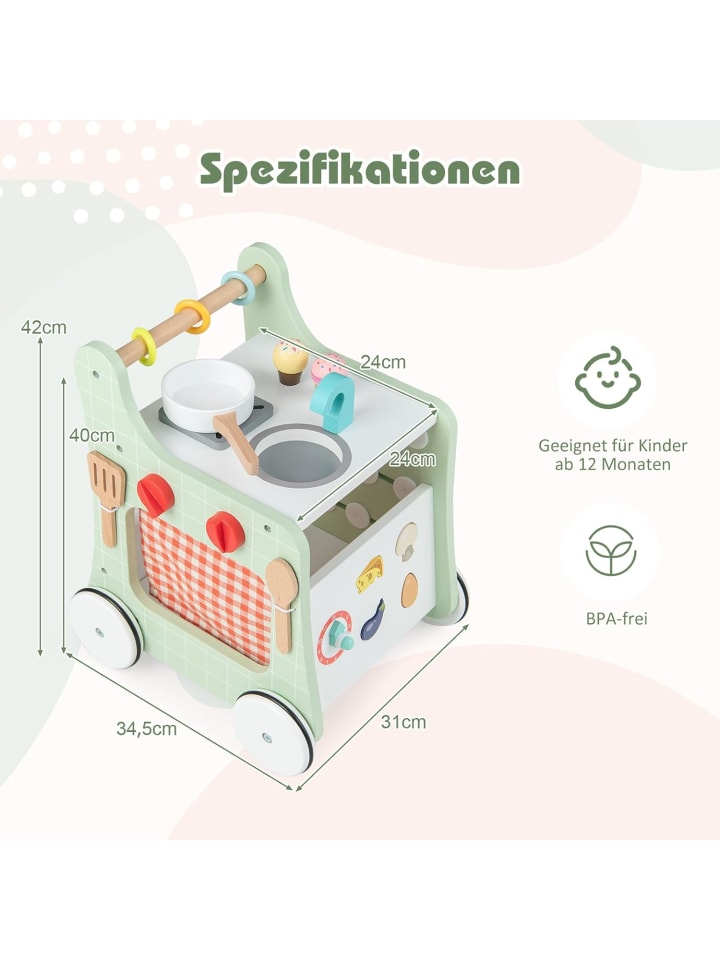 COSTWAY 6 in 1 Lauflernhilfe in Grün günstig kaufen 42 cm