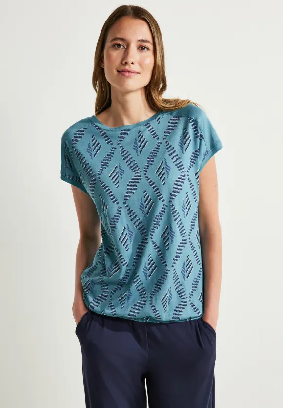 CECIL T-Shirt mit Rhombus Print
