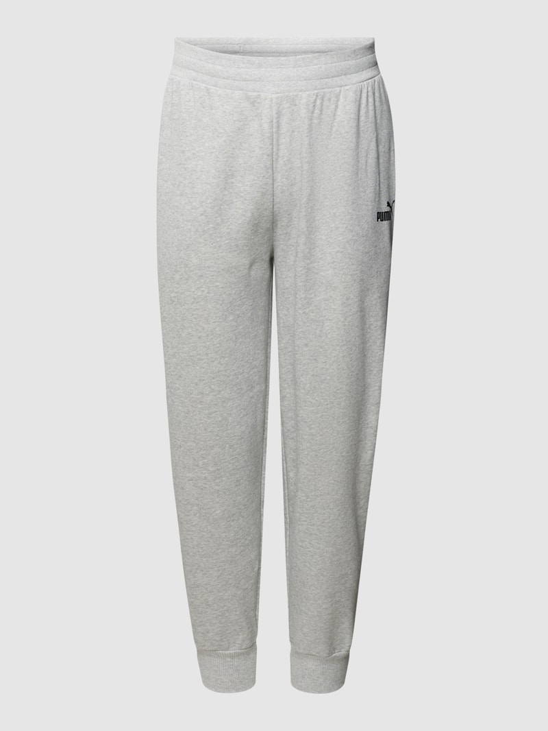 PLUS SIZE Sweatpants mit Label-Detail in hellgrau meliert