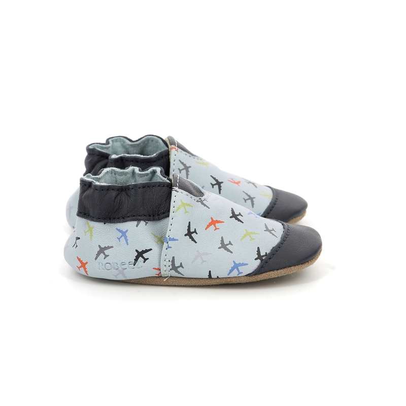 Chaussons cuir tannage vegetal Aeroplane