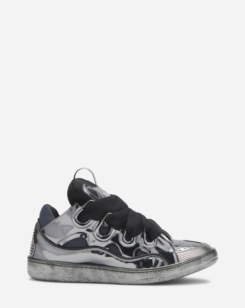 SNEAKERS CURB EN CUIR METALLISÉ