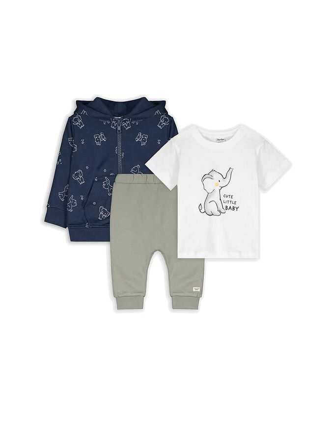 Set aus Sweatjacke Hose und T-Shirt - Print