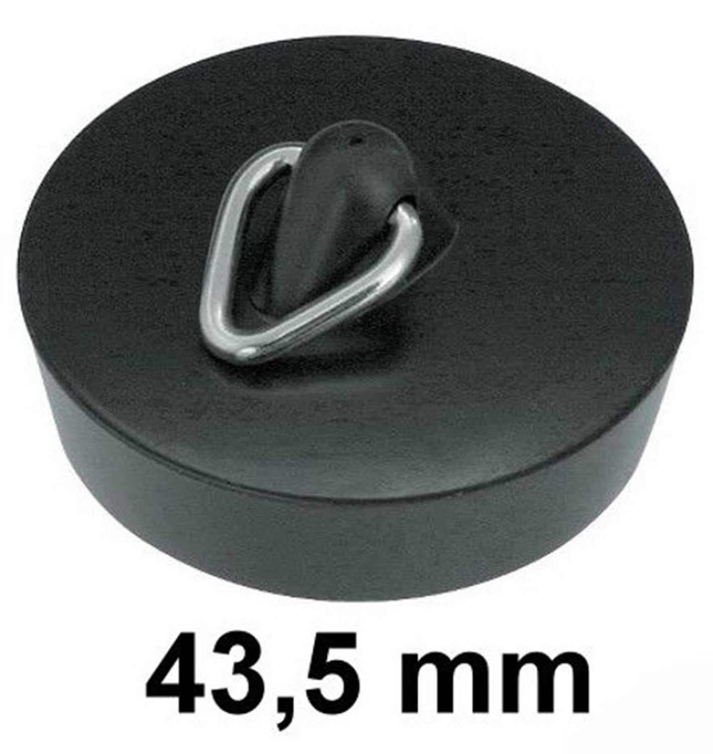 Fixierpflaster Abflußstopfen 43,5 mm, schwarz Stopfen Stöpsel Waschbecken Abflußstopf