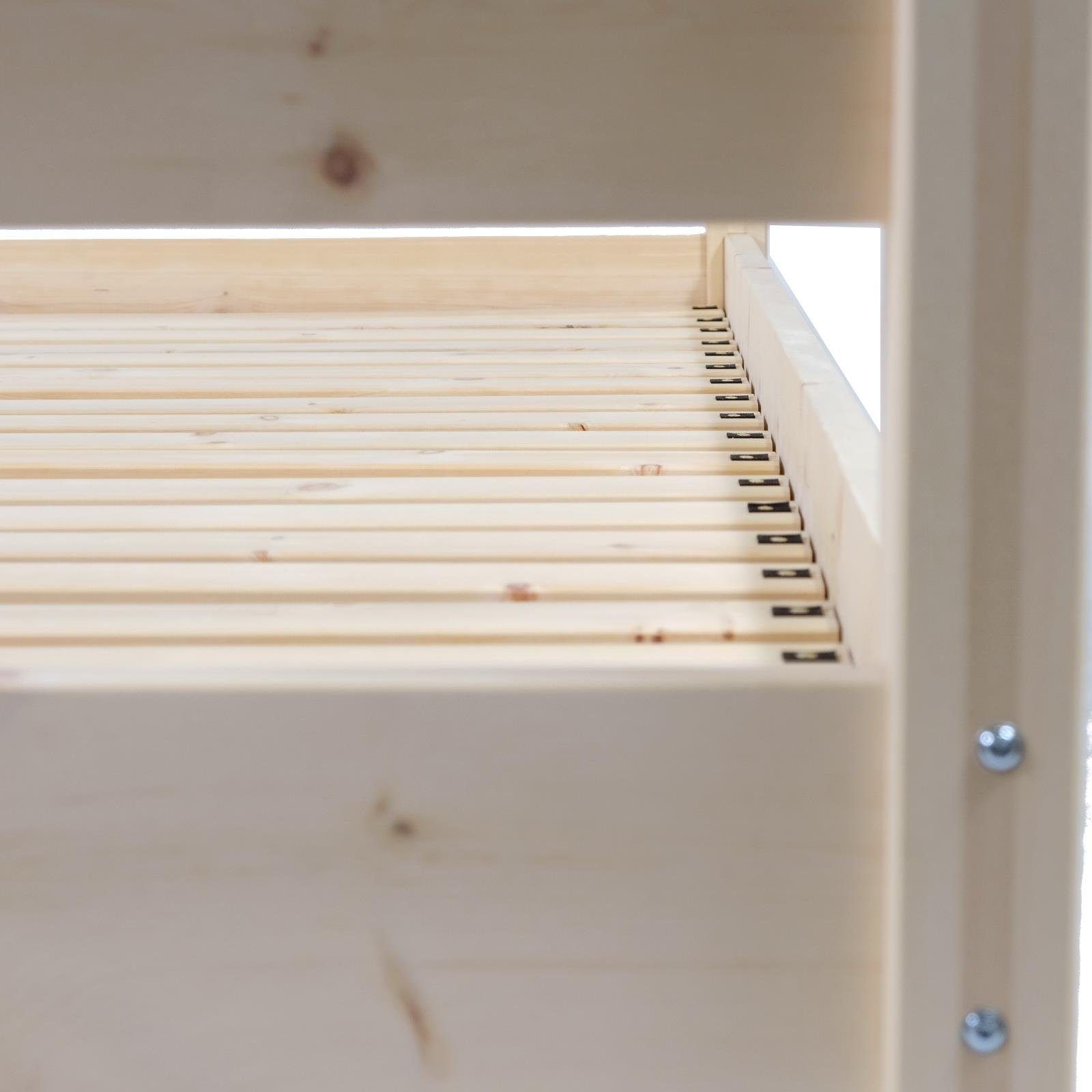 TUGA-Holztech Massivholzbett Pfostenbett aus Zirbenholz (Zirbe) 