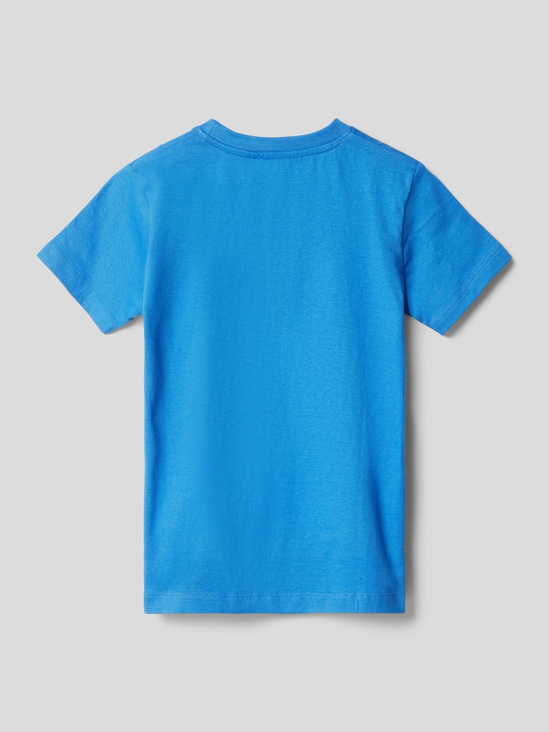T-Shirt mit Motiv-Print in royalblau