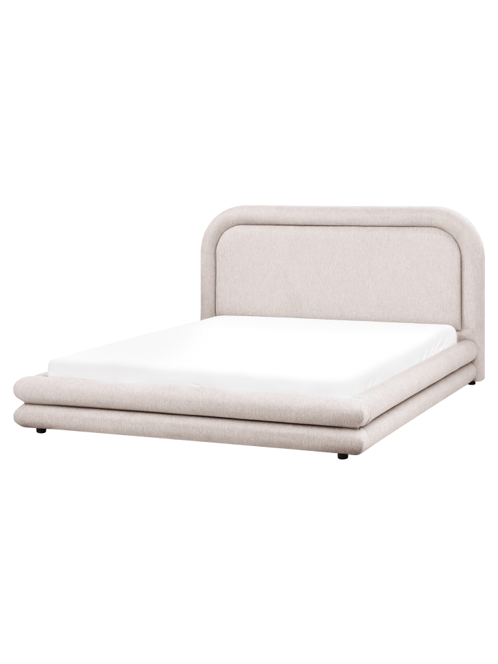 Beliani Doppelbett LAVARDENS in Beige/Schwarz - (W) 181 x (H) 107 x (L) 222 cm günstig kaufen onesize