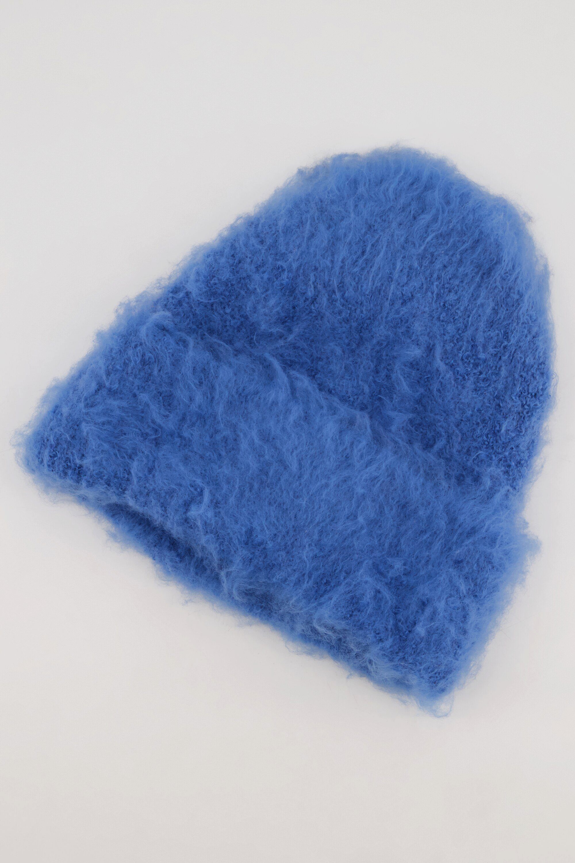 Ulla Popken Baumwollhandschuhe Strickmütze Bouclé-Rippstrick kuschelweich