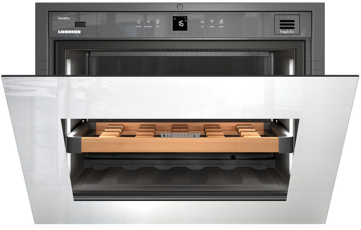 Liebherr Einbauweinkühlschrank WKEgw 582 GrandCru, für 18 Standardflaschen á 0,75l,FreshAir-Aktivkohlefilter, Kindersicherung