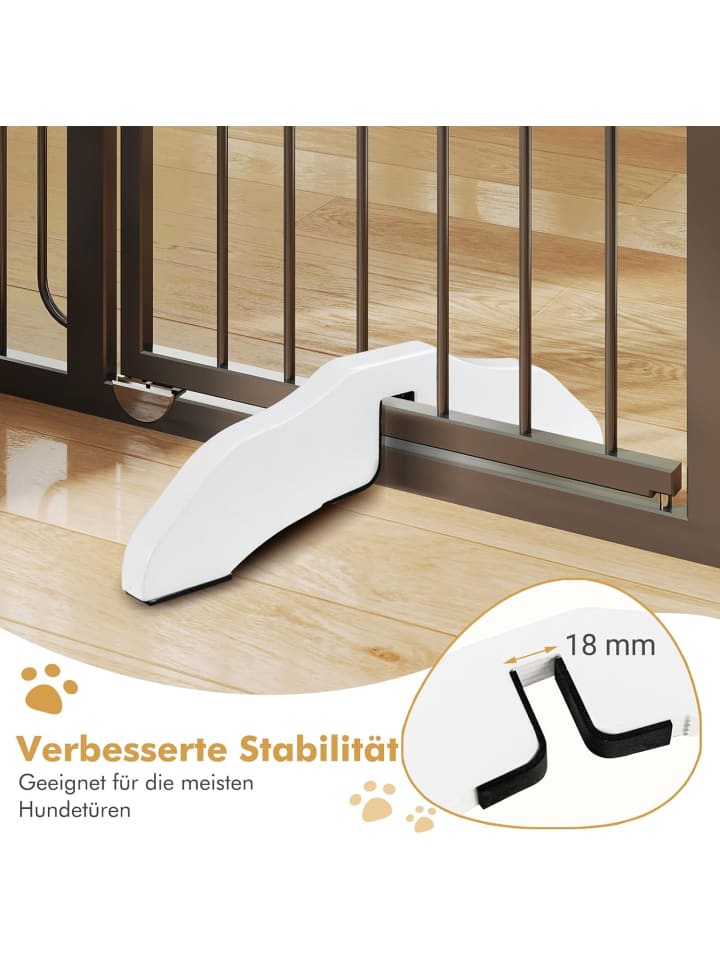 COSTWAY 2er Set Gitterfüße für Hunde Absperrgitter in Weiß günstig kaufen onesize